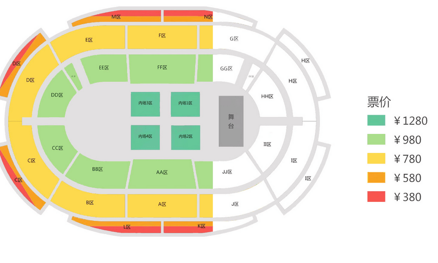 10:07(加场10月7日)门票:看台380,580,780,980,内场1280地点:广州体育