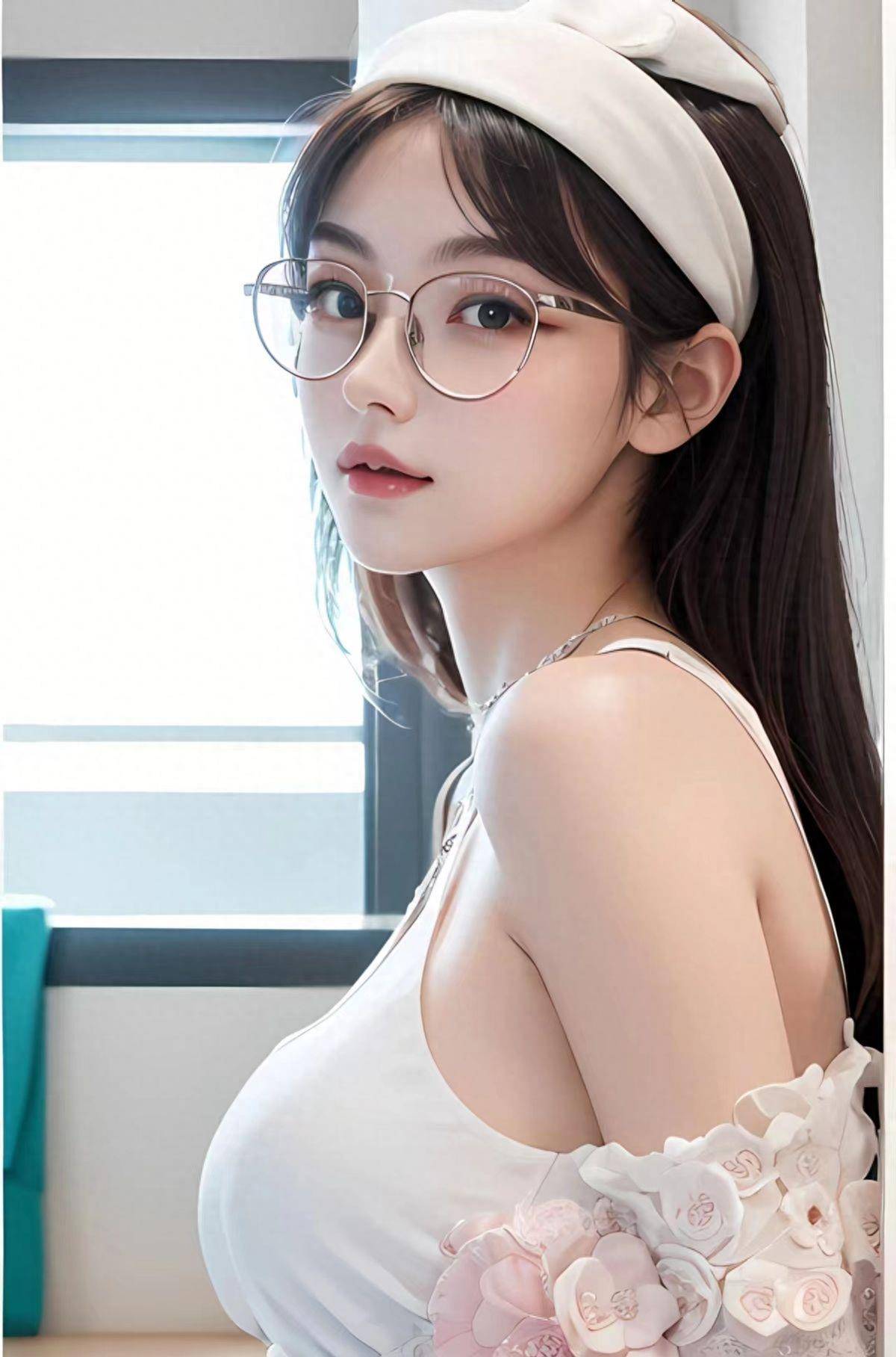 ai画032听说戴眼镜的美女很清纯优雅