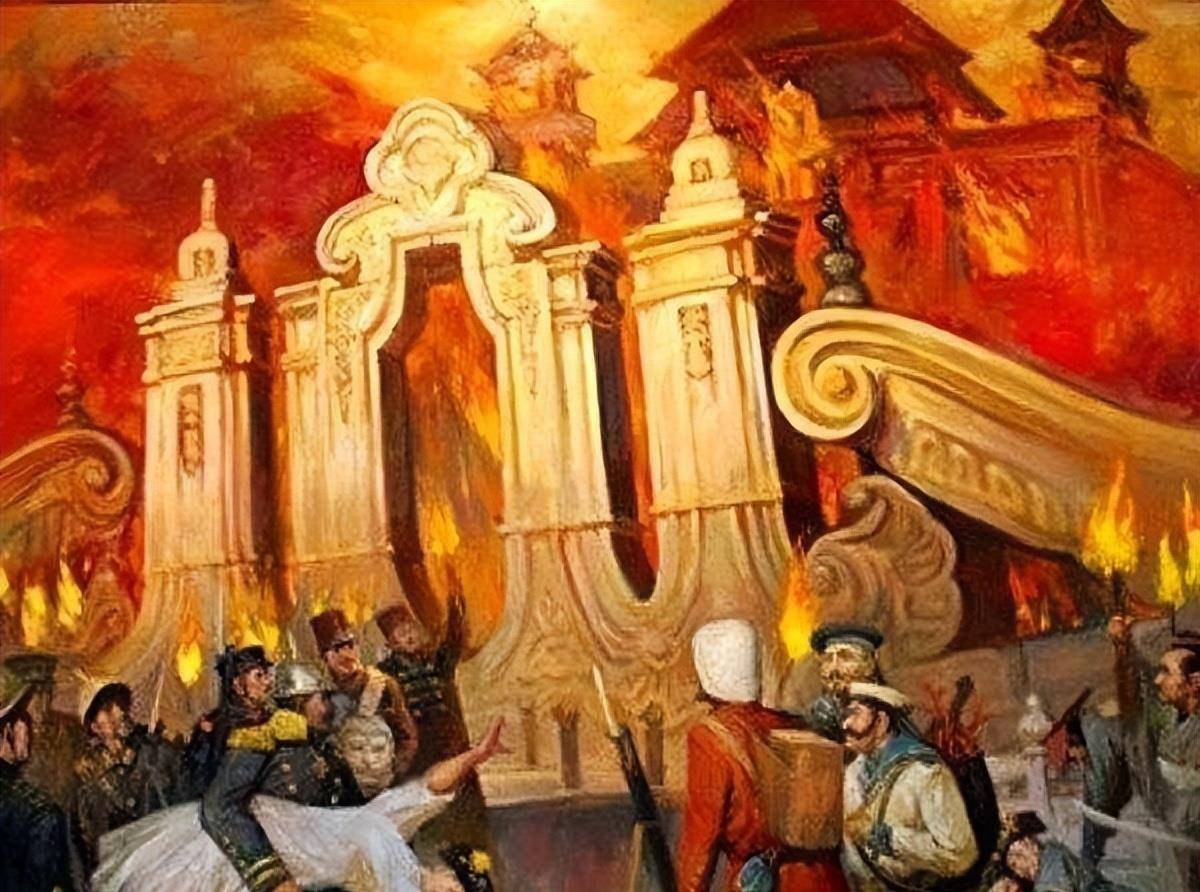 1856年,英法联军在俄,美支持下,以亚罗号事件和马神甫事件对中国发动