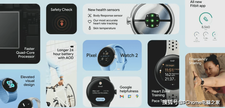 Google Pixel Watch 2手表发布，349美元支持UWB_手机搜狐网