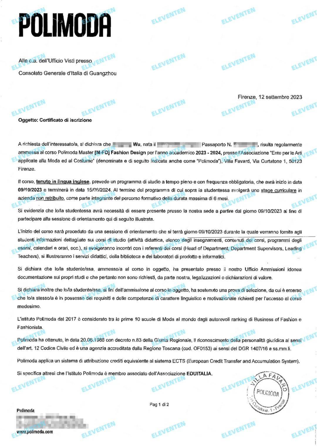 柏丽慕达时装学院服装设计硕士申请经验_柏丽慕达时装学院_ELEVENTEN留学辅导