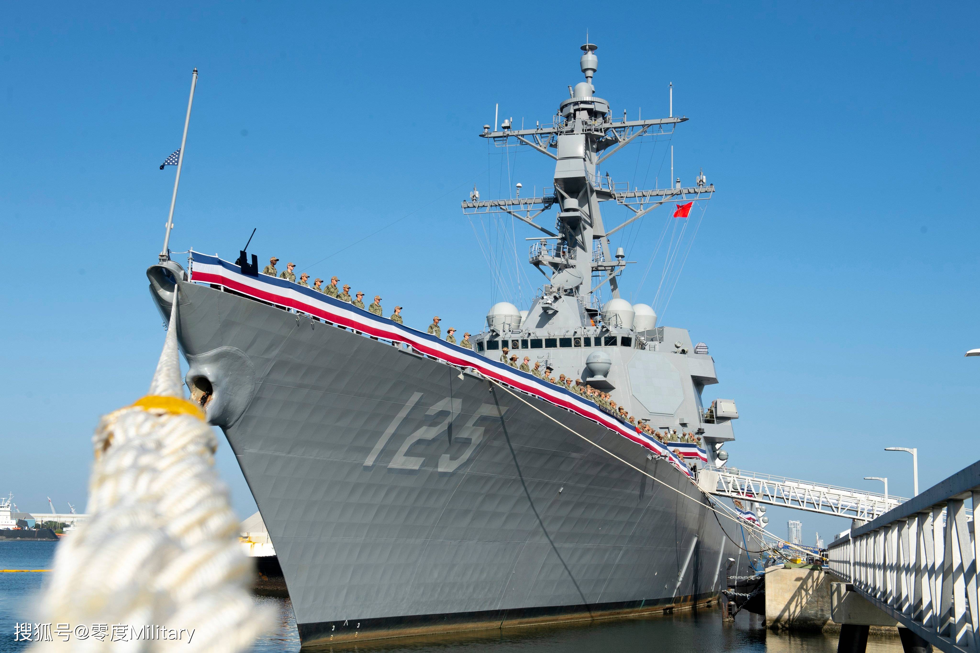 水积成川:美国首艘伯克iii型驱逐舰服役 日本准航母改装即将完成_士兵