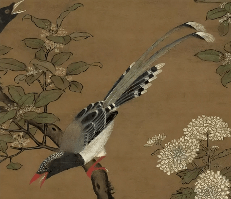 吕纪《桂菊山禽图》鉴赏_搜狐网