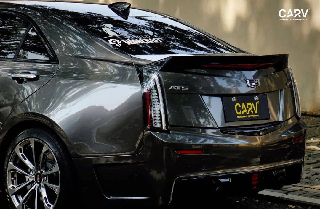 "67枪声在灰霾中响起"卡孚改色膜凯迪拉克ats-l液态金属q灰_魅力