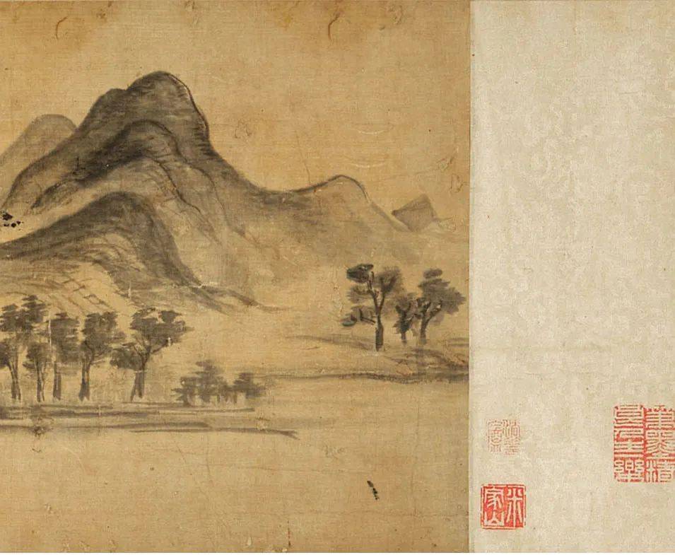 0平尺立轴 设色绢本唐 寅(1470-1524) 林溪观雨图4082rmb:300,000-500