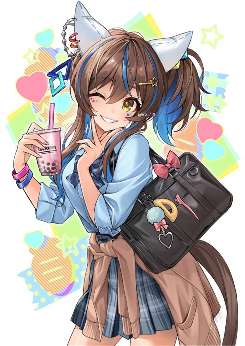 二次元女生壁纸分享 开衫毛衣特辑p站美图欣赏_制服