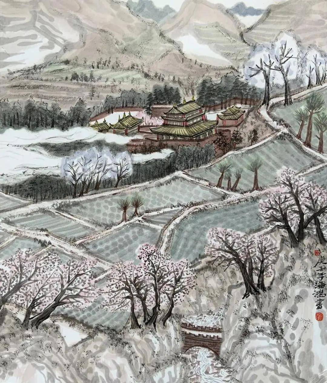 雪域-南国 著名画家张海红山水画作品展在西宁市美术馆和深圳东方美术