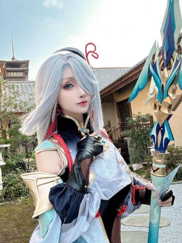 原神cos:rioko凉凉子的申鹤cosplay,再现美若仙境_角色_作品_coser