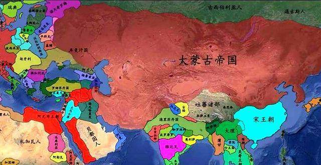 窝阔台死后,大汗之位由蒙哥继位(拖雷长子).