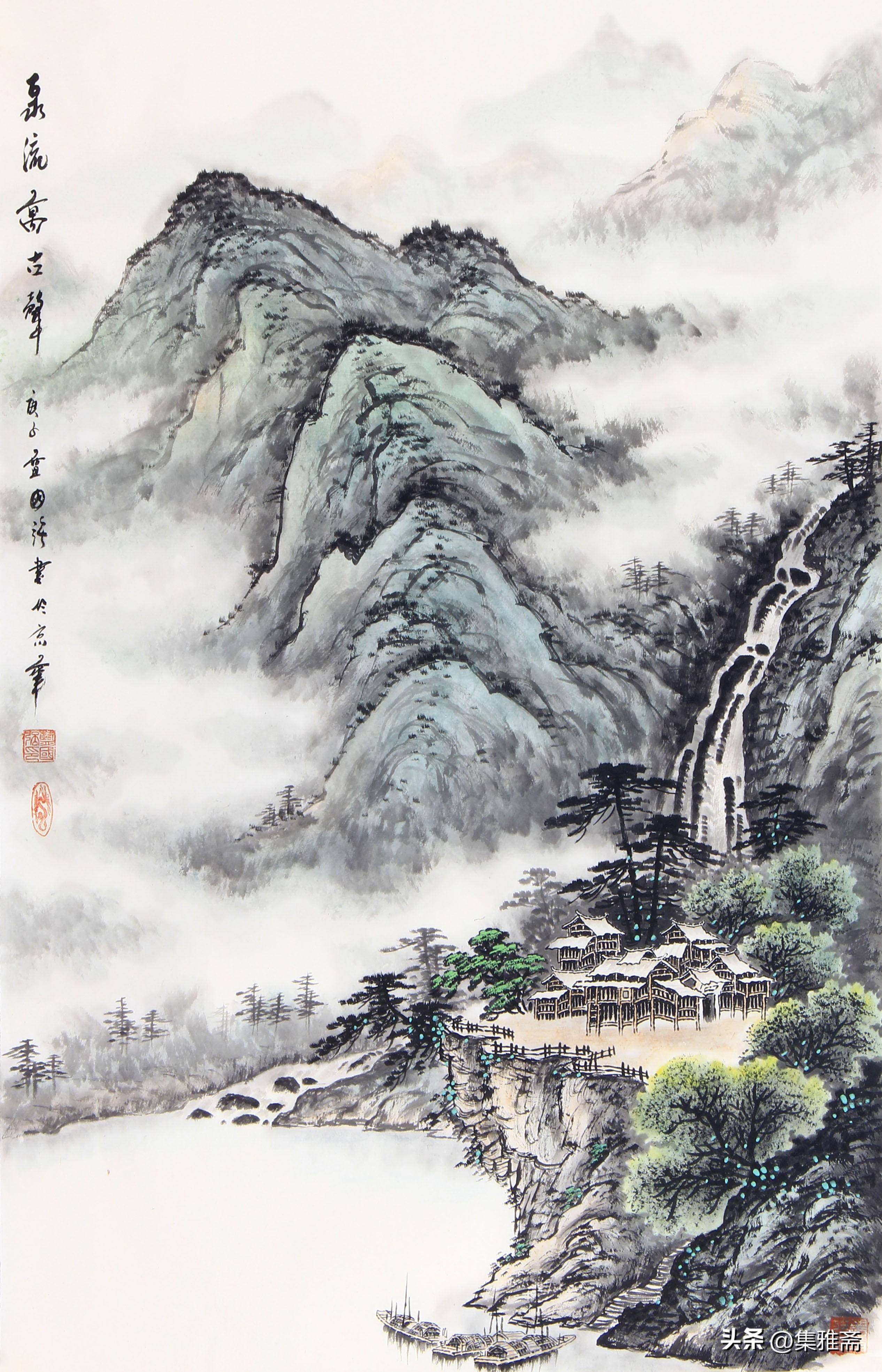 怎样欣赏国画山水画图片