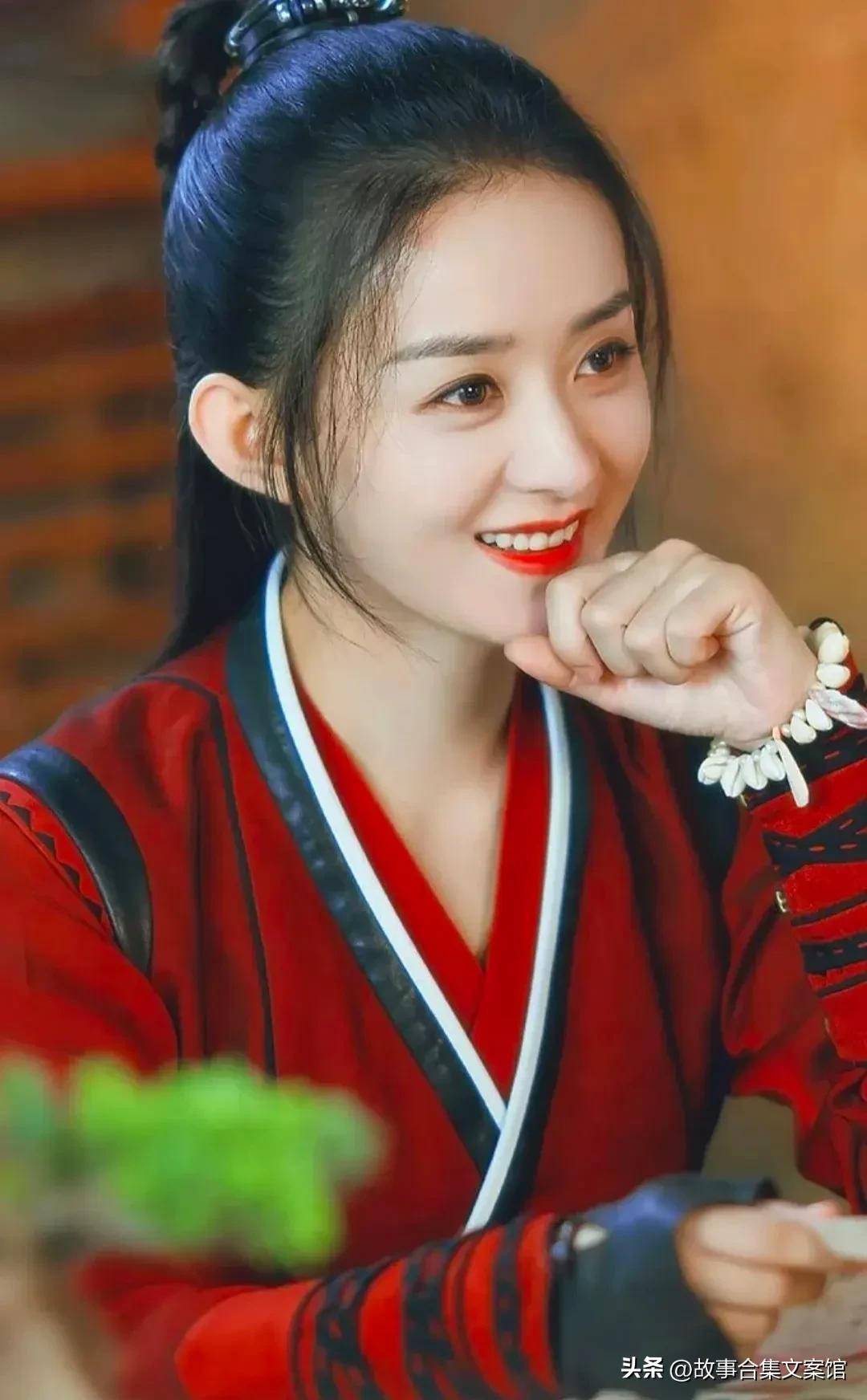 赵丽颖古装剧中的红衣造型,明艳动人,看看吧_笑容_姑娘_泪光