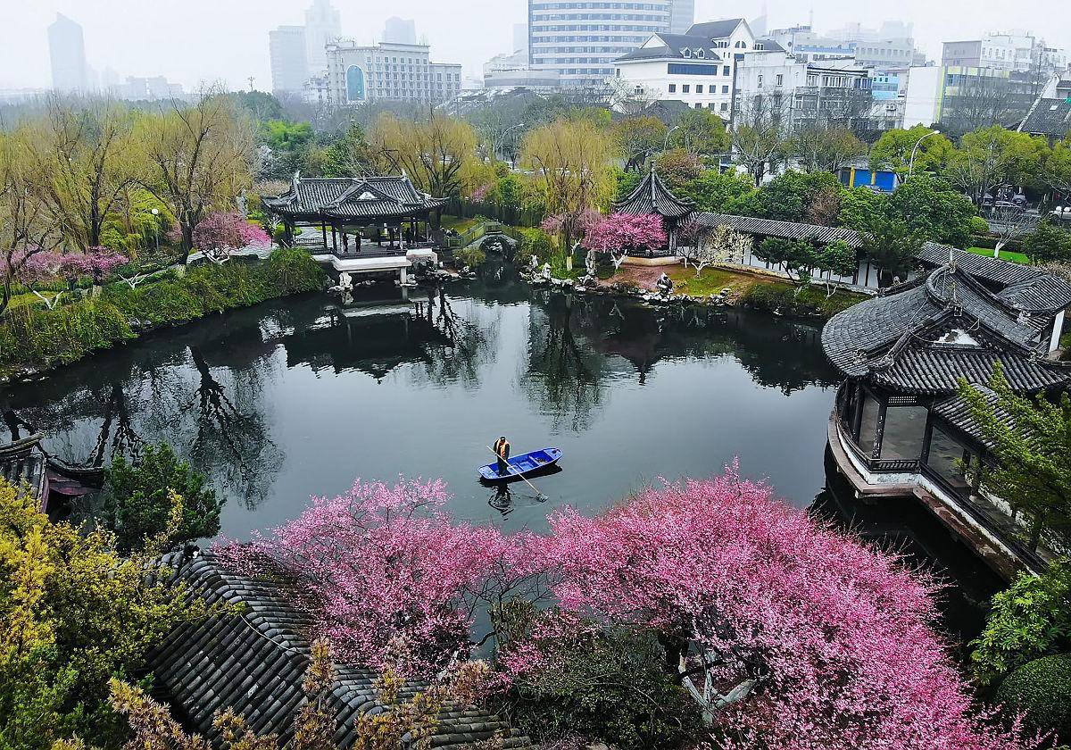 宁波鄞州梅墟公园一处景色宜人之地