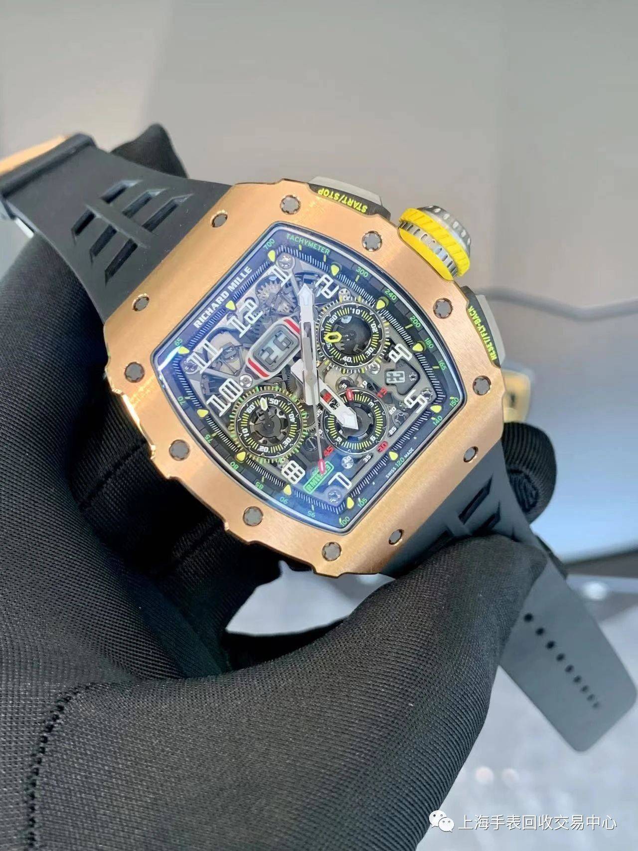 理查德米勒rm11-03 侧钛 18k玫瑰金 计时功能 自动机械 18年全套