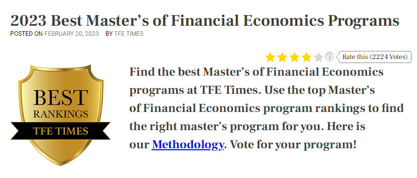 选校风向标！TFE Times 2023美国热门硕士项目排名：涵盖金融、金工、BA 