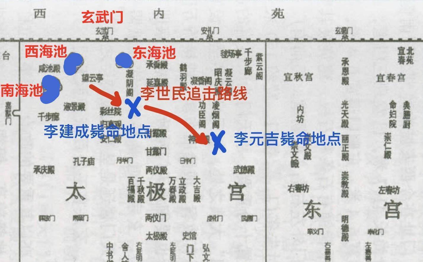 李世民的玄武門之戰:11人伏擊,70騎增援,800人投入戰鬥_李元吉_李建成