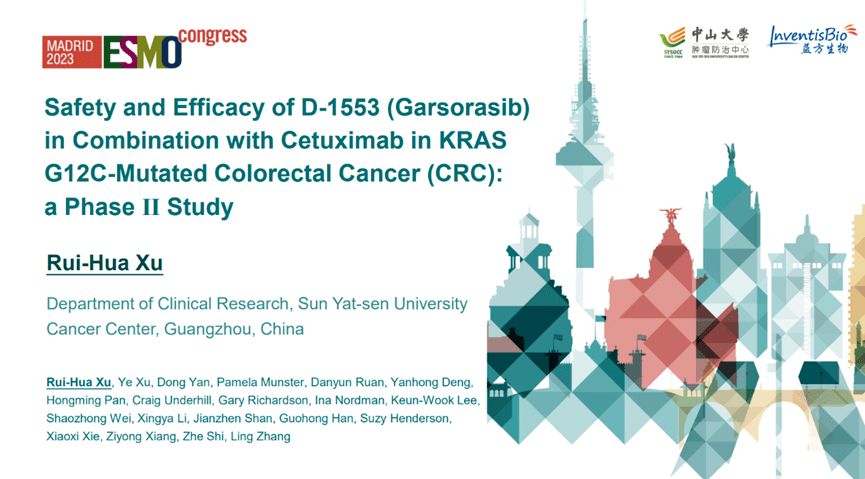 2023ESMO：国产Garsorasib+西妥昔单抗治疗经治KRAS G12C突变结直肠癌 