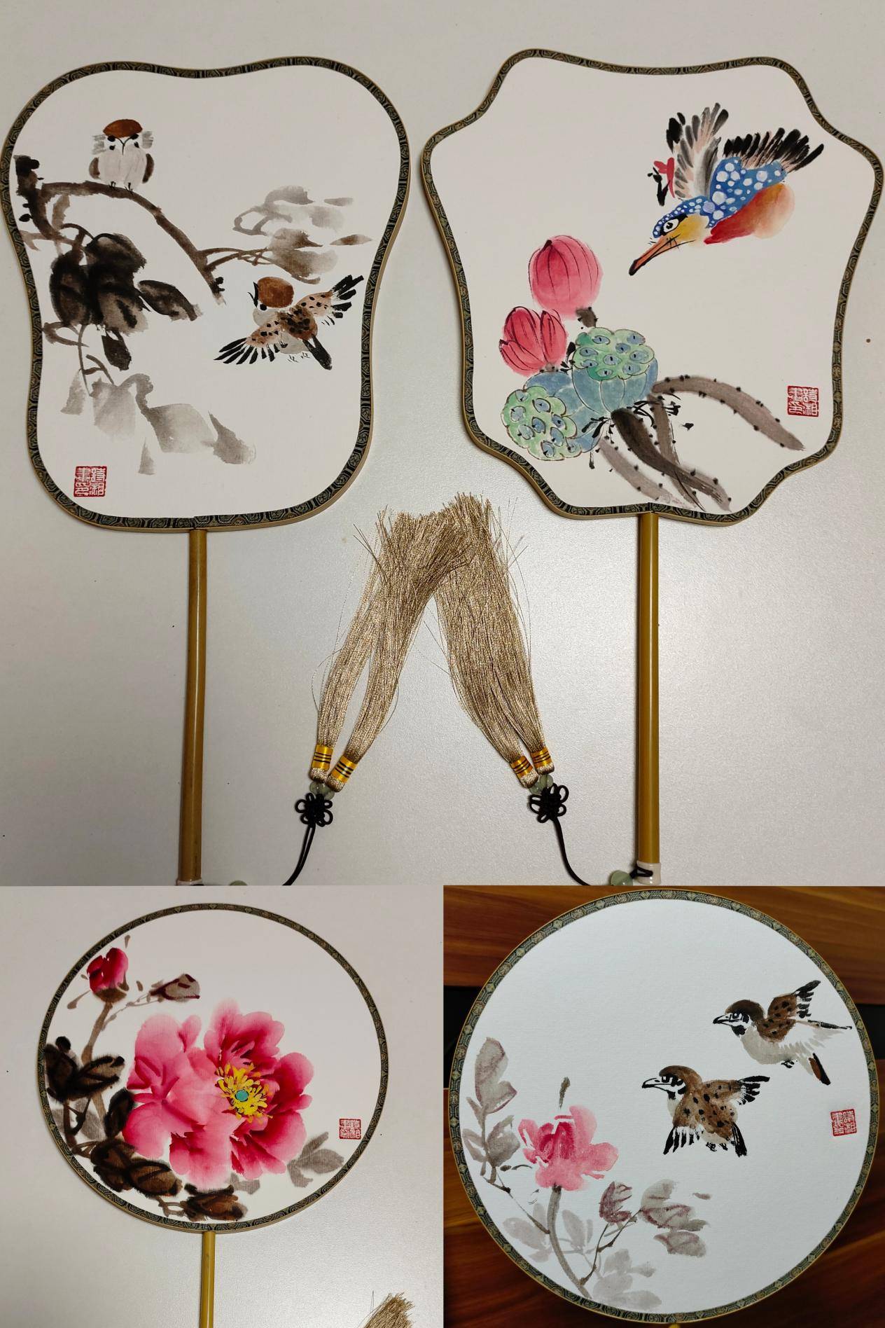 国家一级美术师诗湘:悟道艺术 传递美好_作品_牡丹_团扇