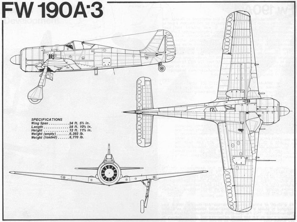 二战德国空军的优秀制式战斗机:福克沃尔夫fw190型战斗机