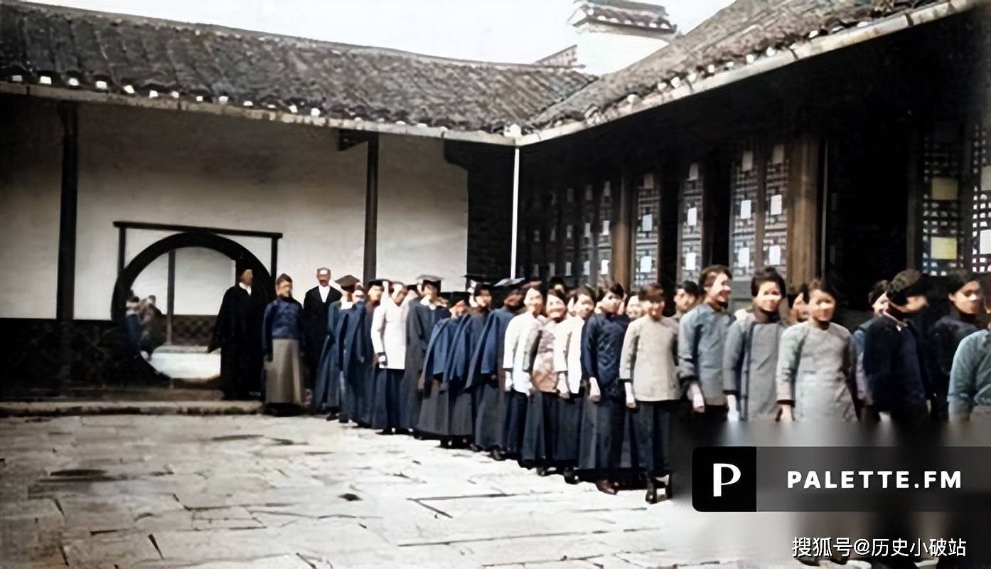 上色老照片:金陵女子文理学院在南京沦陷前的一些情景_明妮·魏特琳