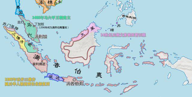 新柯沙里王国(1222—1292年)控制马六甲海峡,引发了元爪战争,之后王室