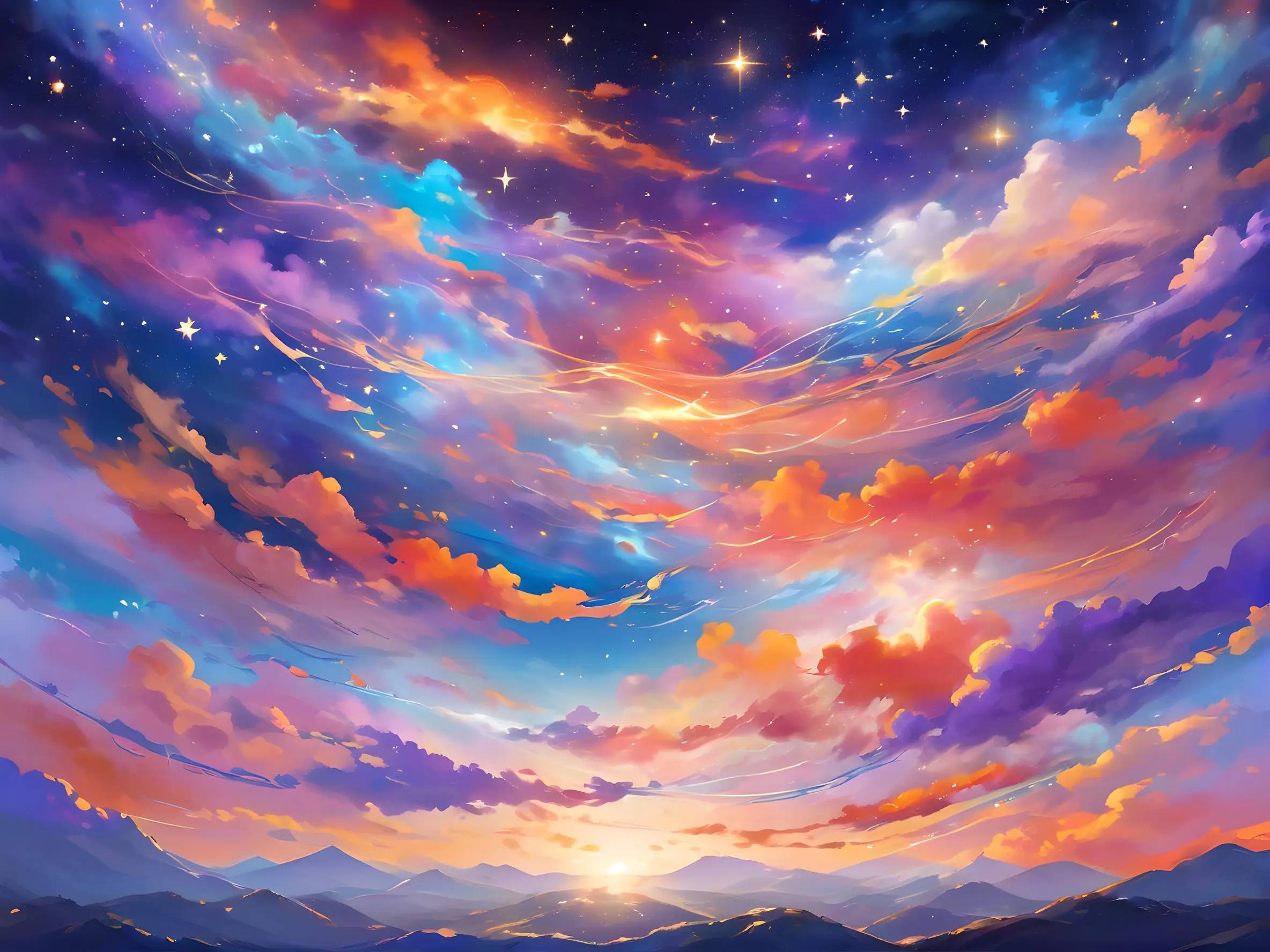 "星辰绘梦:ai笔下的天空之境"