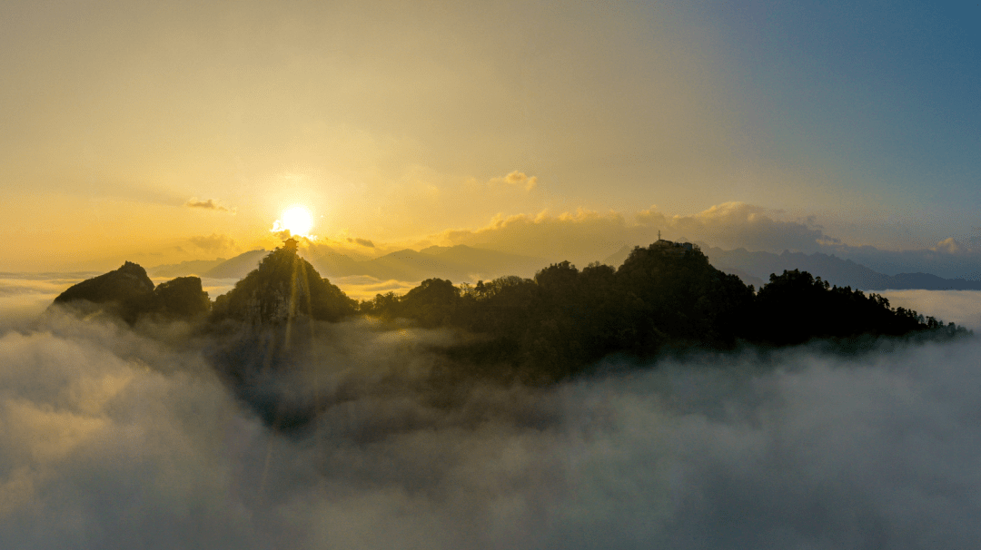 冬之美,内敛而又含蓄,暖阳夕照_云海_终南山_冬日