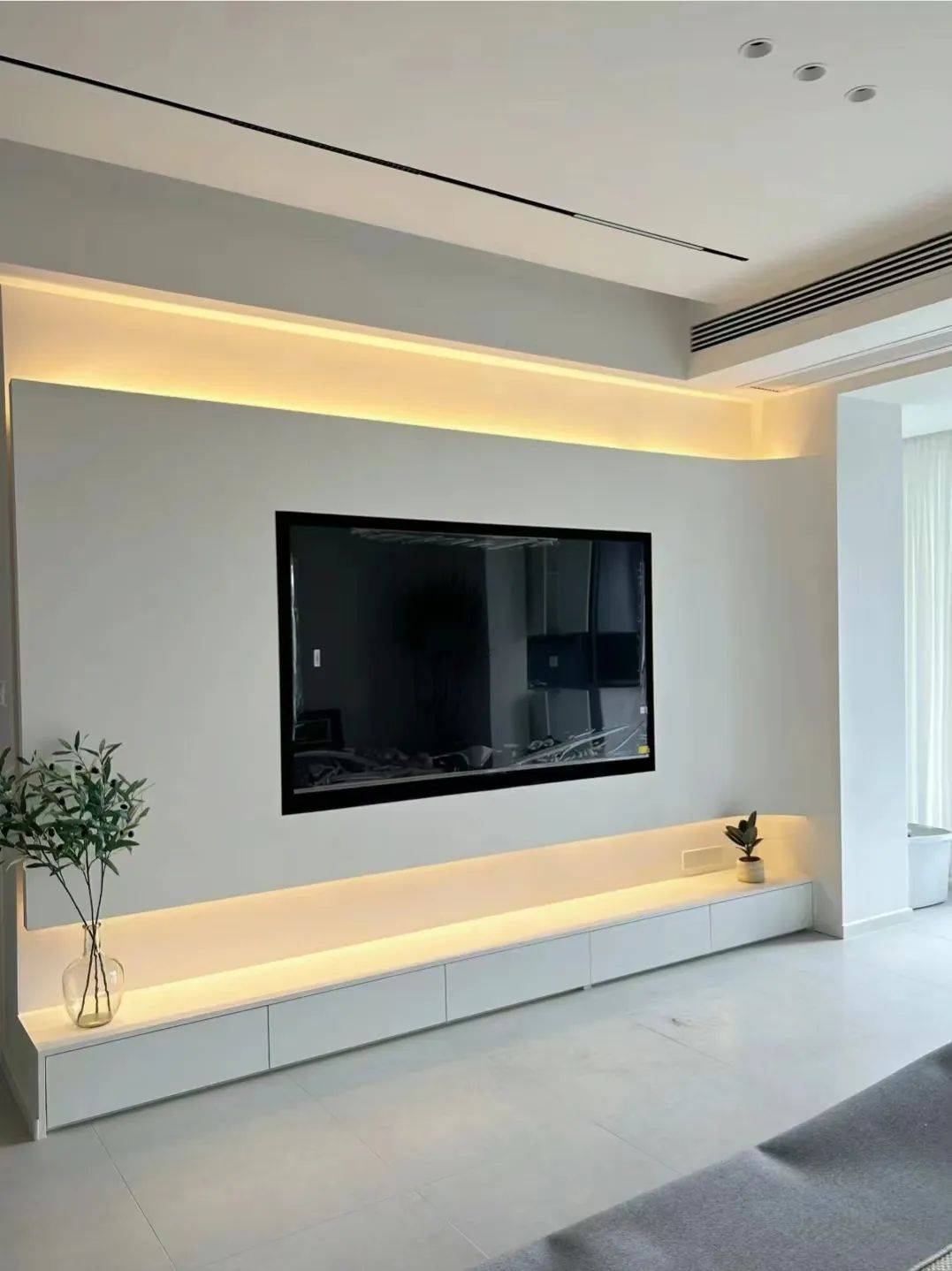 鉴赏力up 悬浮背景墙打造_空间_的整体_造型