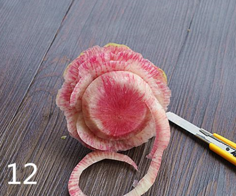 学会了你的菜也能变高级_花瓣_萝卜花_雕刻