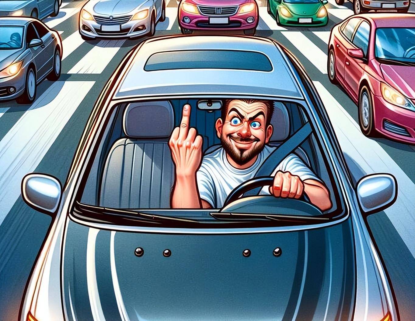 外国男子在中国开车逆行,竟还嚣张竖中指挑衅,身份被扒出不简单_网友