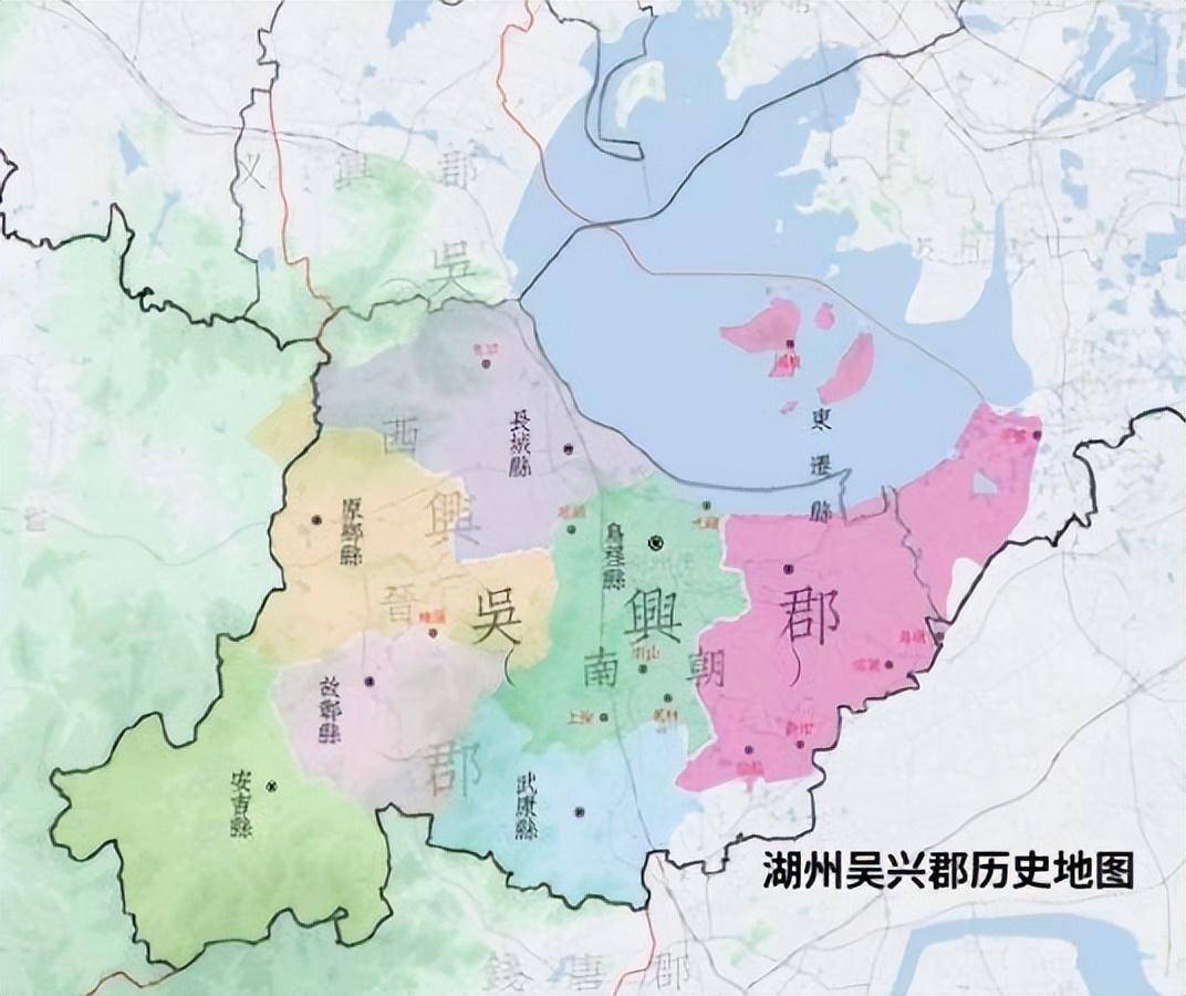 湖州吳興郡歷史地圖,西山屬吳興郡東遷縣西晉太康三年(282),分吳興郡