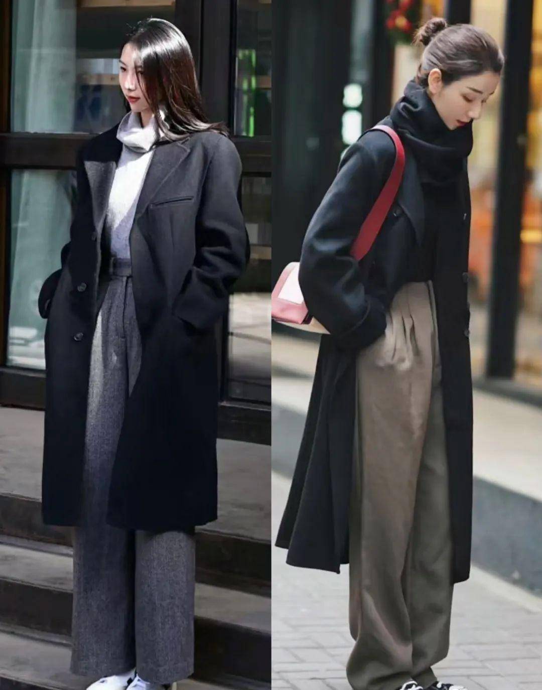 "黑大衣"4种搭配,高端优雅又迷人_黑色_外套_丝巾