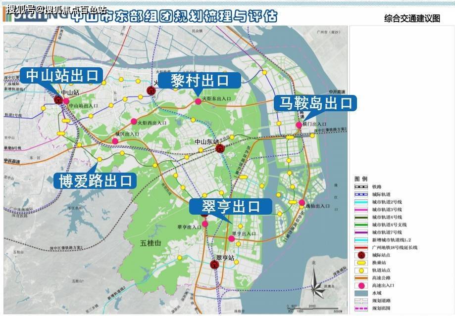 盘点深中通道中山各个出口位置