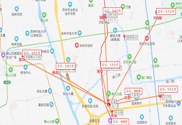 地铁2号线桐泾公园站,与5号线在劳动路站交汇,与1号线在广济南路交汇