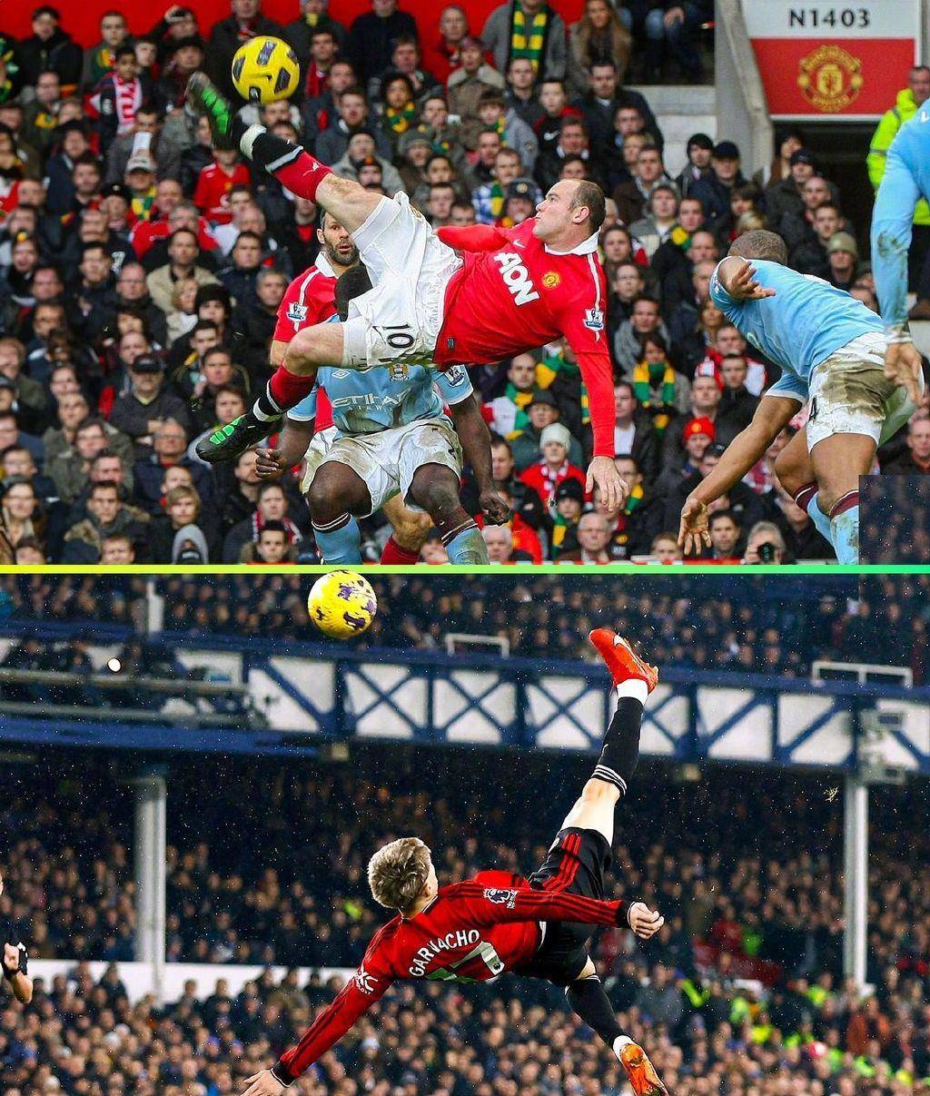 人特鲁姆普就是c罗,在曼联打进了和鲁尼一样的勾手_加纳乔_进球_梅西