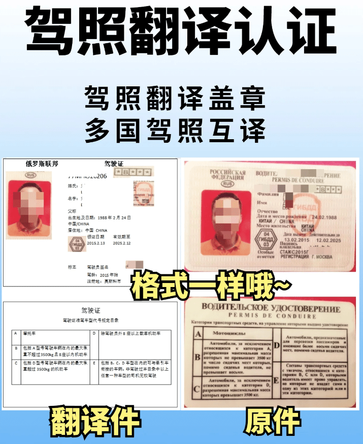 可以选择前往当地公证处或线上翻译公司办理驾照英文翻译件