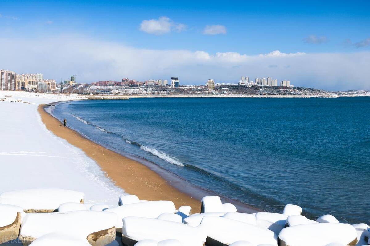 威海海边雪景图片图片