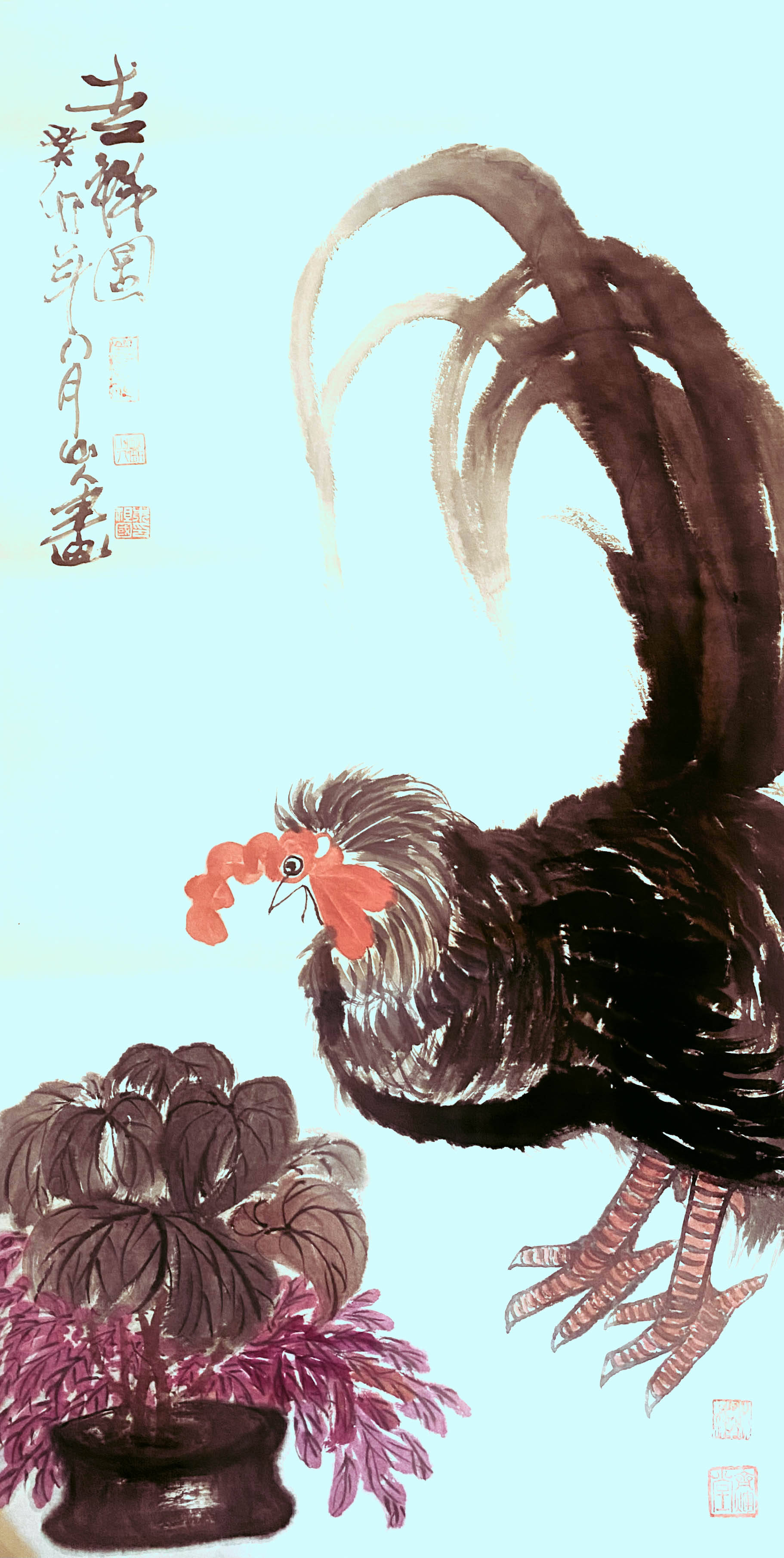 中国画鸡大师图片