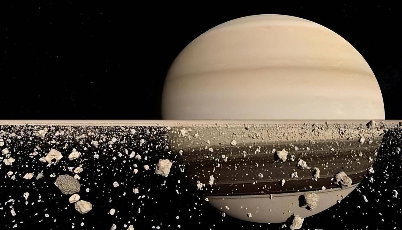 在土星磁场的影响下,光环正不断的落入土星大