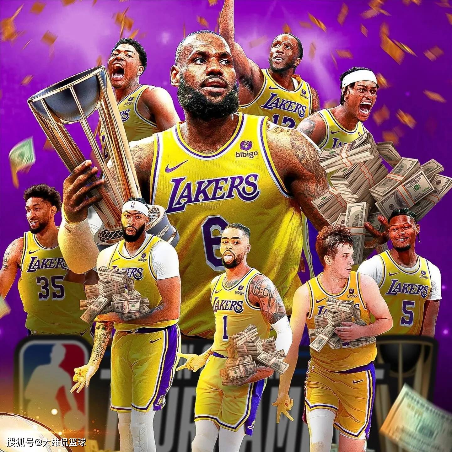 50万美元对于每名湖人球员意味着什么？詹姆斯薪资的1%_搜狐网