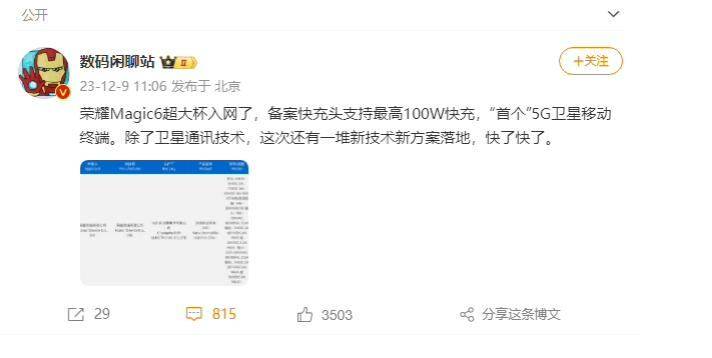 不再是小弟？荣耀首款卫星手机来袭：比华为Mate60更强！