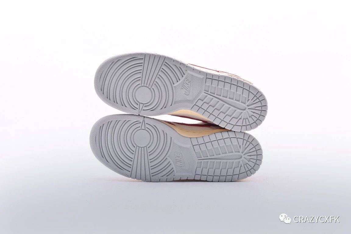 耐克nike dunk low sb 85 athletic department 白灰红滑板鞋_红色