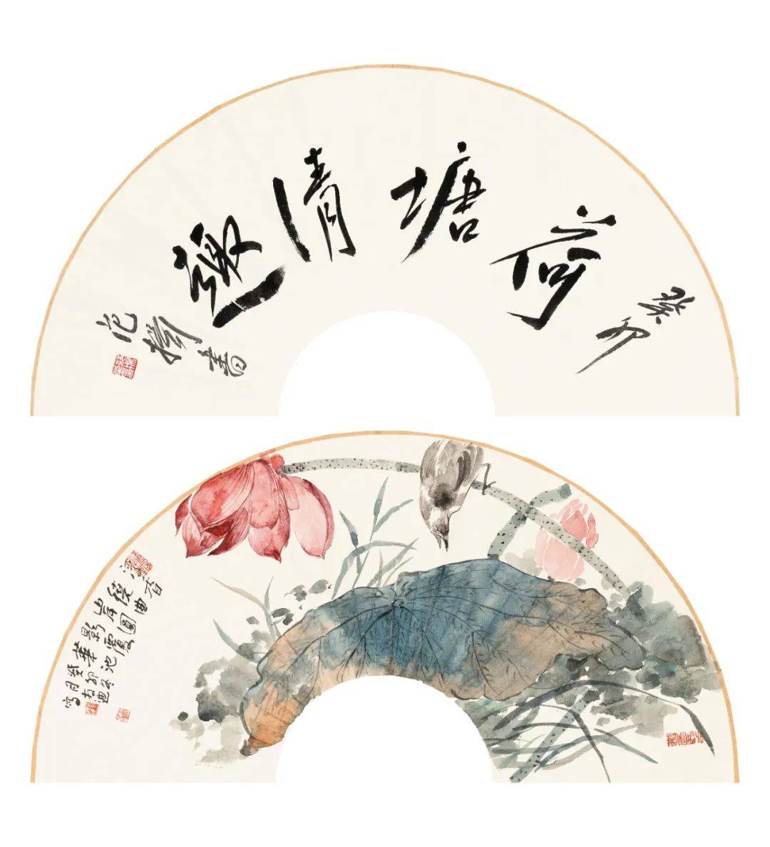 范扬|李友迪 师生联袂·合璧联谊系列三——扇面_折扇_书法_纸本