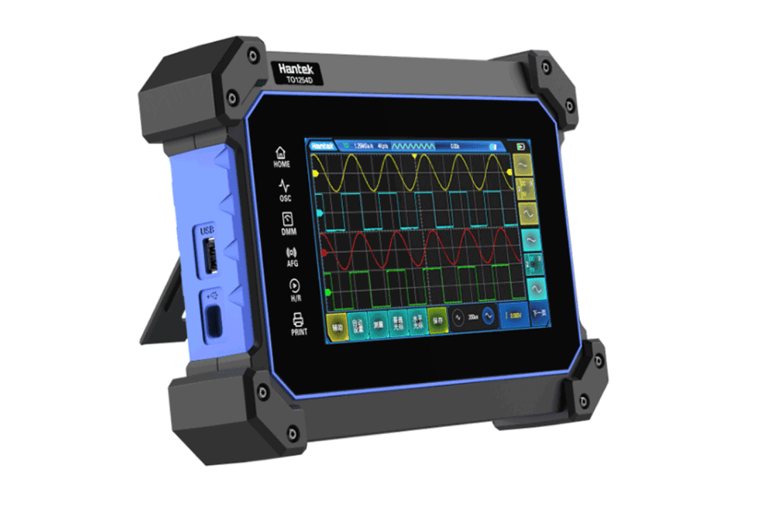 hantek汉泰克usb-c快充全触控便携式示波器,集多种功能于一体