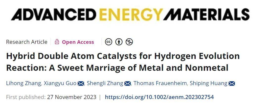 【純計算】aem:用於析氫反應的混合雙原子催化劑_吸附_結構_位點