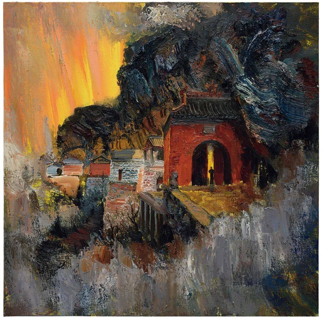 孟新宇讲座《太行山上》| 商丘师范学院_cm_布面_油画