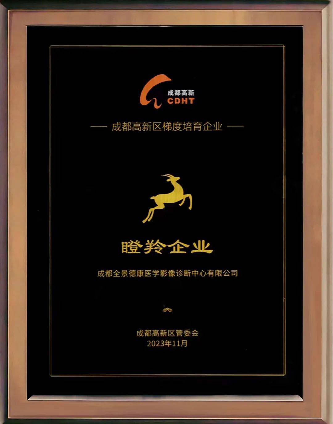 成都全景医学获评"成都高新区瞪羚企业"_发展_创新_高新技术