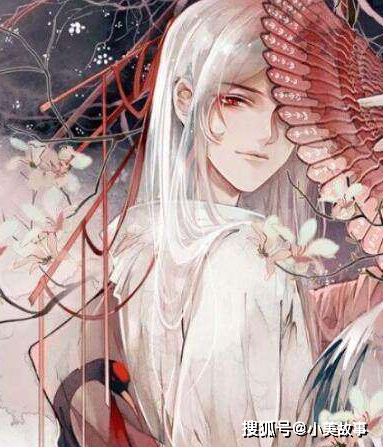 双鱼座:双鱼座专属的古风插画美男子英气十足,白色的头发是很特别的.