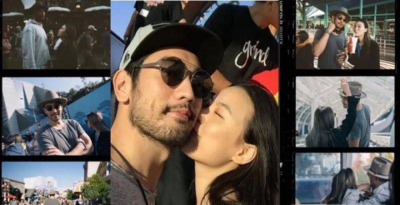 娇小的bella站在高大的高以翔身旁,小鸟依人,同行的朋友们偷拍二人的