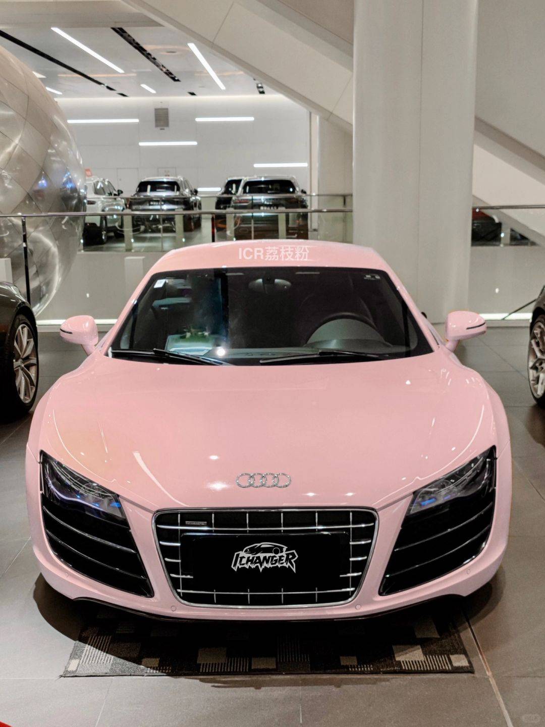 奥迪icr改色膜荔枝粉,这个嫩到爆的粉色系_搜狐汽车_搜狐网