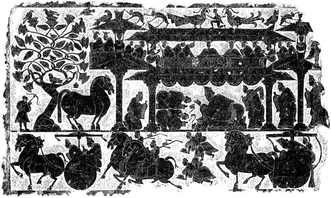 四骑士画像砖图片